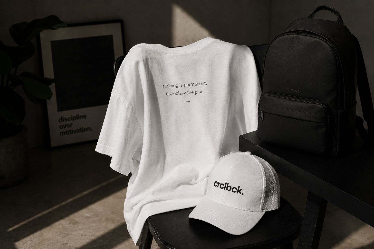CRCLBCK tonal apparel and embroidered hat
